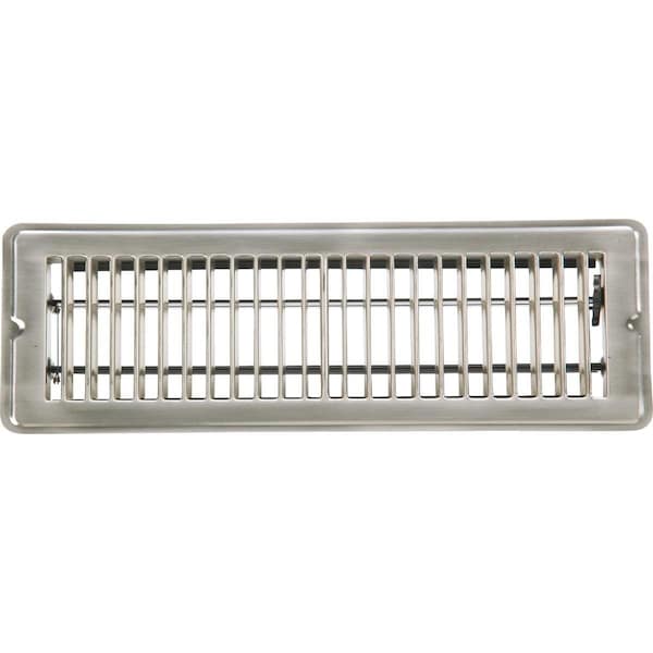 Home Impressions 2-1/4 In. x 12 In. Satin Nickel Steel Floor Register 1FL0210SN-NH - main